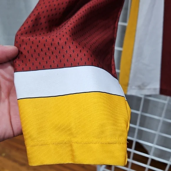Burgundy and Gold Redskins Hoodie with Old School Logo And Name - Picture 2 of 8